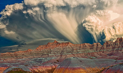 Summer Storm Over the Badlands - Photography  by artist Dean Perrus