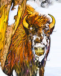 Brilliant Bison - Giclee - Digital Art on Metal - Edition  by artist Wil Adams