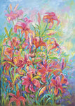 Star Lillies - oil  by artist Ella Cart