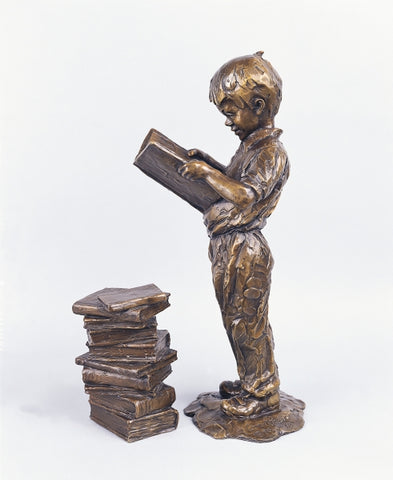 Bookworm - Bronze Sculpture by artist Gary Lee Price